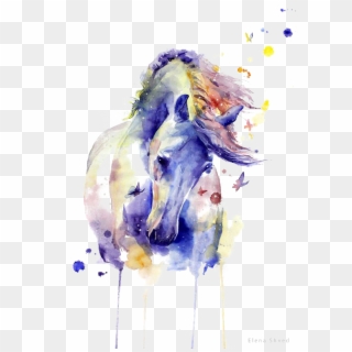 Horse 5s Plus Iphone 5c Free Hq Image Clipart - Watercolor Horse Tattoo Design, HD Png Download