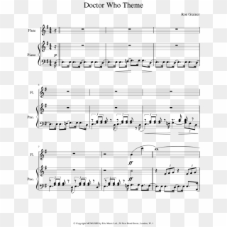 10th Doctor Who Theme Song Ringtone - Ocean Eyes Billie Eilish Violin Sheet Music, HD Png Download