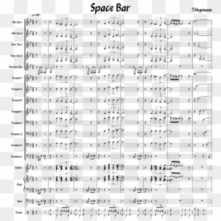 Space Bar Sheet Music For Alto Saxophone, Tenor Saxophone, - Super Junior Black Suit Sheet Music, HD Png Download