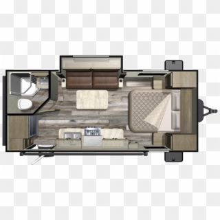 2019 Mossy Oak Lite 21fbs Floor Plan Img - Caravan, HD Png Download