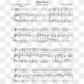 Alma Mater, Cal Poly - Have A Dream For All Humanity Sheet Music, HD Png Download