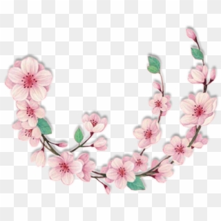 #bloom #pink #frame #flower #border #flowers #white - Artificial Flower, HD Png Download
