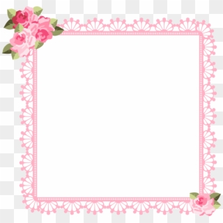 Pink Lace - Pink And Gray Border, HD Png Download