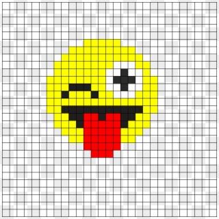 Emoji Sacando La Lengua Y Cerrando Un Ojo - Mario Christmas Pixel Art, HD Png Download