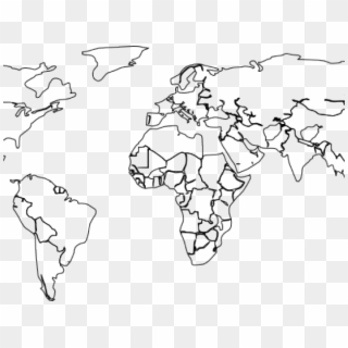 World Map Clipart Outline - World Map Png Outline, Transparent Png