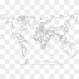 World Map Fill In Blank To Color X World Map Sketch, - Map Of The World Without Countries, HD Png Download