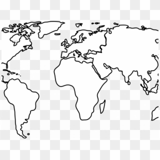 Download Outline Of The World Map - White World Map Vector Png, Transparent Png
