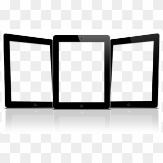 Three Tablets With Screen Knockouts - Flat Panel Display, HD Png Download