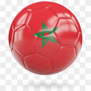 Illustration Of Flag Of Morocco - Morocco Football Flag Png, Transparent Png