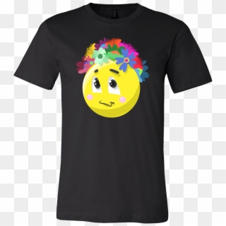 Emoji Flower Cute Face Emojis Flowery Crown T Shirt - Gucci Teddy Bear Shirt, HD Png Download