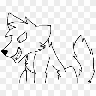 Evil Wolf Lineart By Zoey - Line Art, HD Png Download
