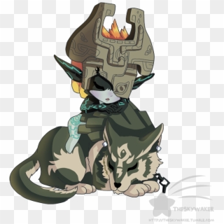 Midna Drawing Wolf Link - Midna Sleepy, HD Png Download