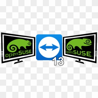 Opensuse Teamviewer 13 Angle - Graphic Design, HD Png Download