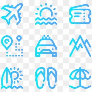Travel - Icons With Gradient, HD Png Download