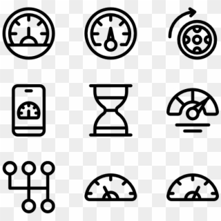 Speedometer & Time - Hand Drawn Social Media Icons Png, Transparent Png