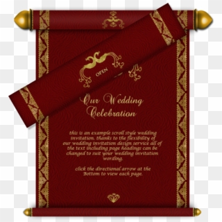 Email Wedding Royal Scroll Design E Luxury - Wedding Card Designs In Pakistan, HD Png Download