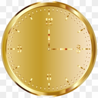 This Free Icons Png Design Of Gold Clock, Transparent Png