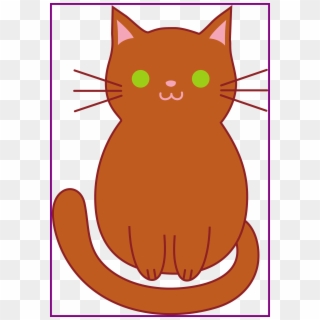 Picture Library Cat Cute Brown Clip Art Sweet - Cat Cartoon, HD Png Download
