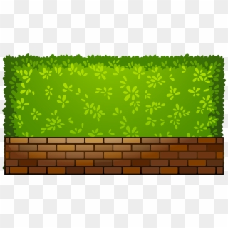 Brick Fence With Plants Png Clipart - Clip Art, Transparent Png