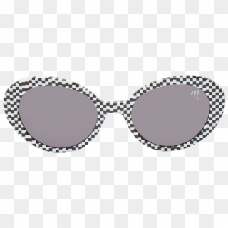 Checkered Mod Oval - Checkered Sunglasses, HD Png Download
