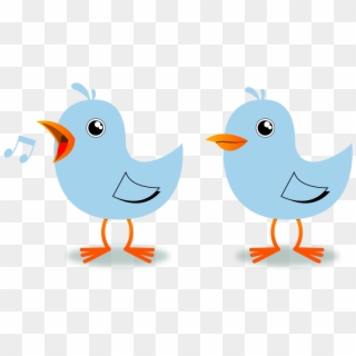 Twitter Birds Singing Musical Light Sky Blue 2 Dingle - Bird Singing Clipart Png, Transparent Png