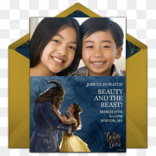 Beauty And The Beast Photo Online Invitation - Love, HD Png Download