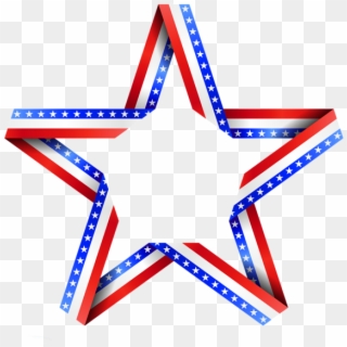 Red White Blue Stars Png - American Flag Star Clip Art, Transparent Png