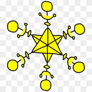 Star Of David Snowflake, Yellow, Png - Wintersterren, Transparent Png