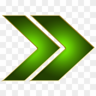 Double Arrow Green Right - Green Right Arrow Png, Transparent Png