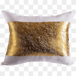 Image Library Stock Metallic Foil White Decorative - Gold Throw Pillow Png, Transparent Png
