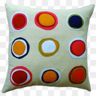 Pillow With Dots - Appliqué Pillow, HD Png Download