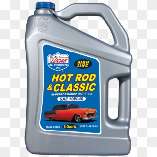 Lucas Oil Hot Rod And Classic Car 10w40 Motor Oil 5 - Lucas Semi Synthetic 2 Stroke Oil, HD Png Download