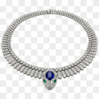 Crowned With A Magnificent Sapphire And Refined With - Necklace, HD Png Download