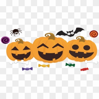 Pumpkin Vector Png - Jack O Lantern And Candy Clipart, Transparent Png