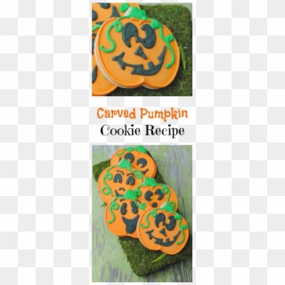 This Carved Pumpkin Cookie Recipe Might Look Complicated - Pumpkin, HD Png Download