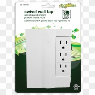 6 Outlet Swivel Wall Tap - Light Switch, HD Png Download