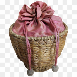 Beautiful Vintage Sewing Basket - Storage Basket, HD Png Download