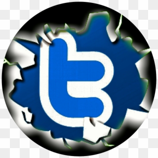 Twitter Sticker - Cracked Twitter Icon Png, Transparent Png