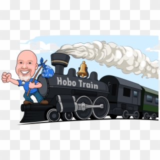 I Am Jimi The Hobo - Hobo Cartoon Train, HD Png Download