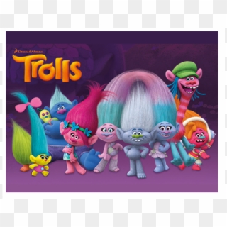 Trolls Rectangle Cake Topper Characters - Dreamworks Trolls Character Names, HD Png Download