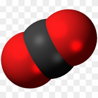 Carbon Dioxide 3d Spacefill - Model Of A Compound, HD Png Download