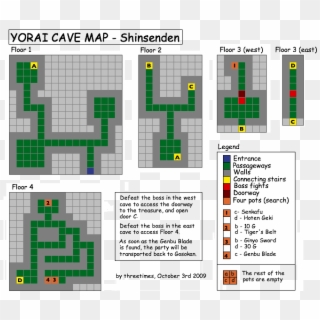 【map】神仙传 Threetimes Yorai Cave - Floor Plan, HD Png Download