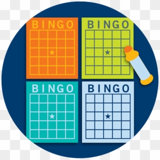 Four Bingo Cards With A Dauber - Slope, HD Png Download