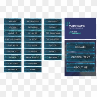 Mainframe Panels - Twitch Panels - Stream Graphics - Red Twitch Panels Free, HD Png Download