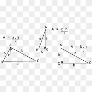 Área Do Triângulo Retângulo - Formulas Area Triangulo Retangulo, HD Png Download