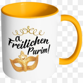 A Freilechen Purim - Mug With Design Png, Transparent Png
