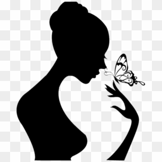 #silouette #silueta #mujer #mariposa - Silueta De Una Quinceañera, HD Png Download