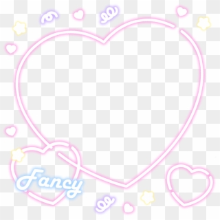 #fancysurprise #fancy #neon #heart #love #star #confetti - Heart, HD Png Download