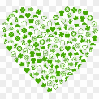 Ecology Ecological Heart Green Nature Organic - Eco Heart, HD Png Download