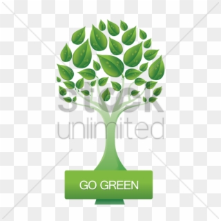 Go Green Vector Png - Go Green Tree Hd, Transparent Png